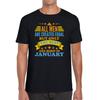 Geboren im Januar Geburtstag Unisex Herren T-Shirt Damen Oberteile T-Shirts