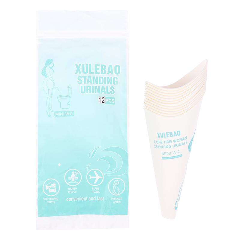 

12 шт./лот одноразовый бумажный писсуар для женщин устройство для мочеиспускания стоя для кемпинга путешествия портативный женский уличный туалет