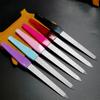 6-Piece Colorful Nail File Set for Professional and Home Use Durable Metal Emery Boards with Protective Covers