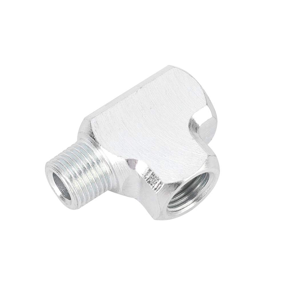 Gorgeri Hydraulic Sensor Sensor Pressure Gauge and Adapter Type T Connection Pipe 1/8 Tee 3 Way