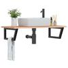 VidaXL Wall-mounted Vanity Shelf Steel and Solid Oak Wood 3302615