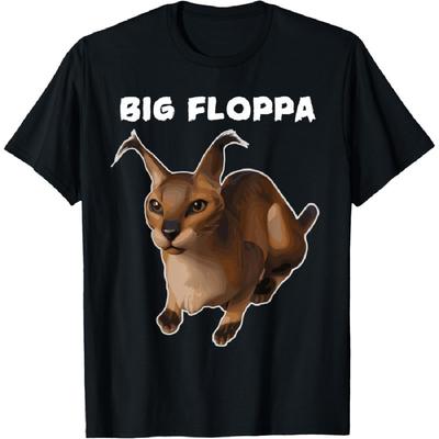 Big Floppa Caracal Cat Meme Funny Memes Internet Memes Gen-Z T-Shirt for Men Women Girls Kids