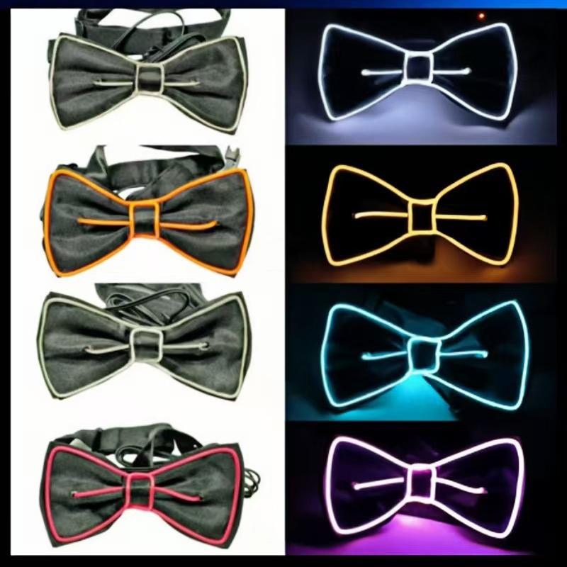 Glowing Butterfly Knot Suitable For Christmas Party Led Glowing Bow Tie Performance Props Festive Costumes Special Use