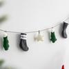 Nordic Christmas Banner 1.9m Garland Hanging Decoration for Xmas Tree Winter Wedding Party Holiday New Year Home Decor