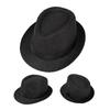 Sombrero Trilby para Adultos Transpirable Estilo Británico Sombrero de Paja Tejida Sombrero para Fiesta de Festival de Adultos Hueco Camping Pesca Sombreros Fedoras