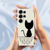 For Samsung Galaxy S25 Ultra Case Black Cat On the Wall Pattern Printing Straight Edge TPU Phone Back Cover