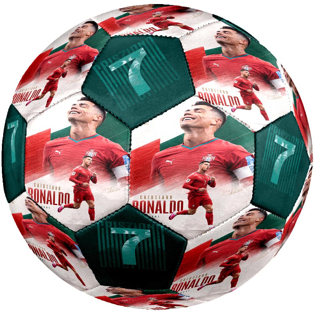 Ronaldo's Portugal Celebration Soccer Ball Size 5 Football Machine-Stitched Indoor/Outdoor Universal Football