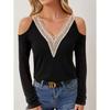 Spring And Autumn New Women'S Versatile Long Sleeve Daily Business Commuter Elegant Comfort Sexy Bottom Shirt Top