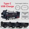 Christmas Train Set Toys for Kids with Lights Train Locomotive Engine Railway Kits Carriages Tracks Model Toddler Birthday Gifts