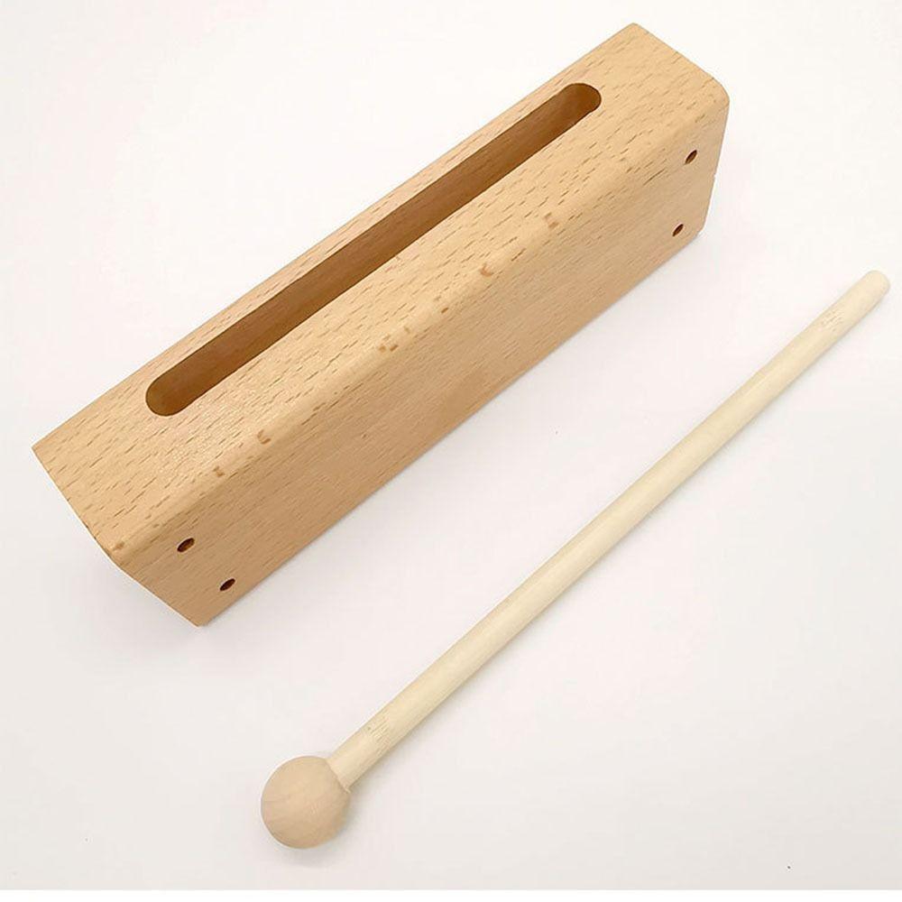 with Mallets Musical Rhythm Block Wood Beaters Orff Music Instruments  for Children Toy
