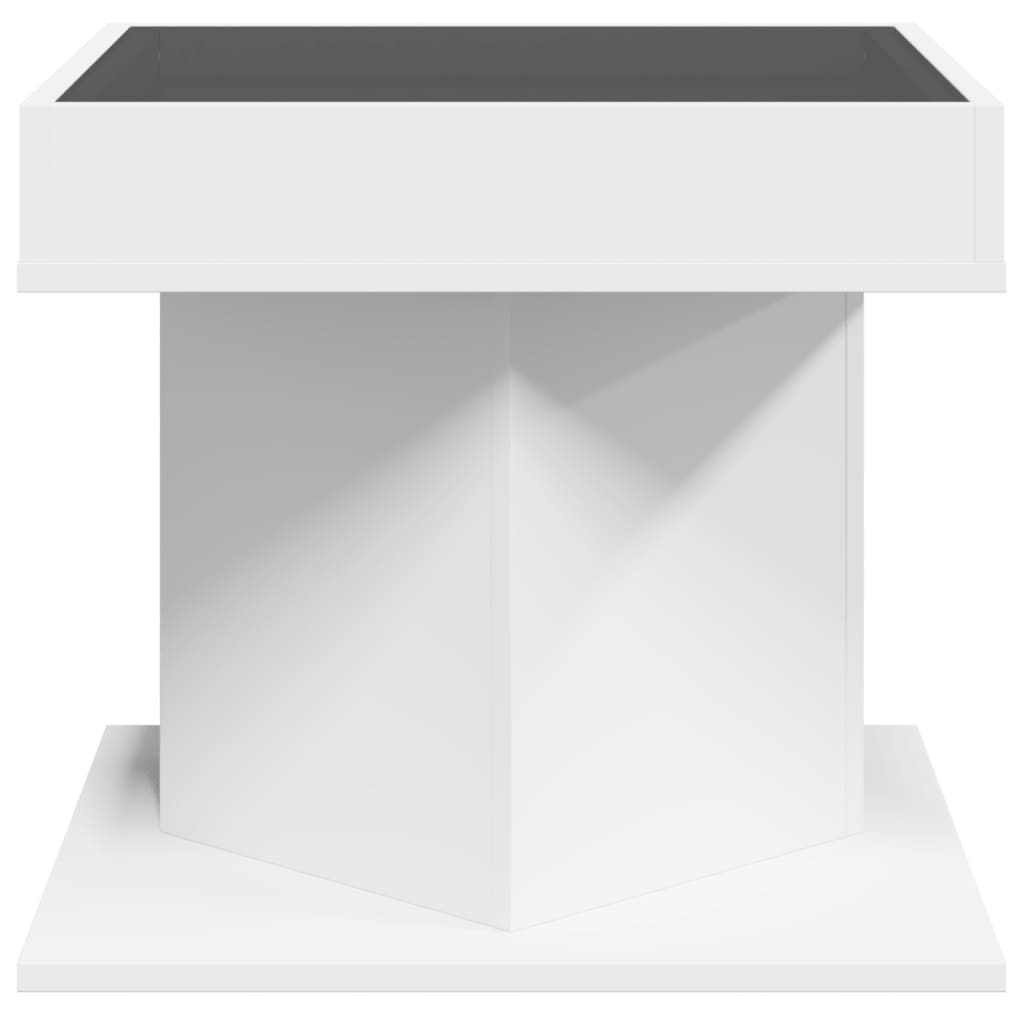 LED Coffee Table White 50 x 50 x 45 cm Engineered Wood