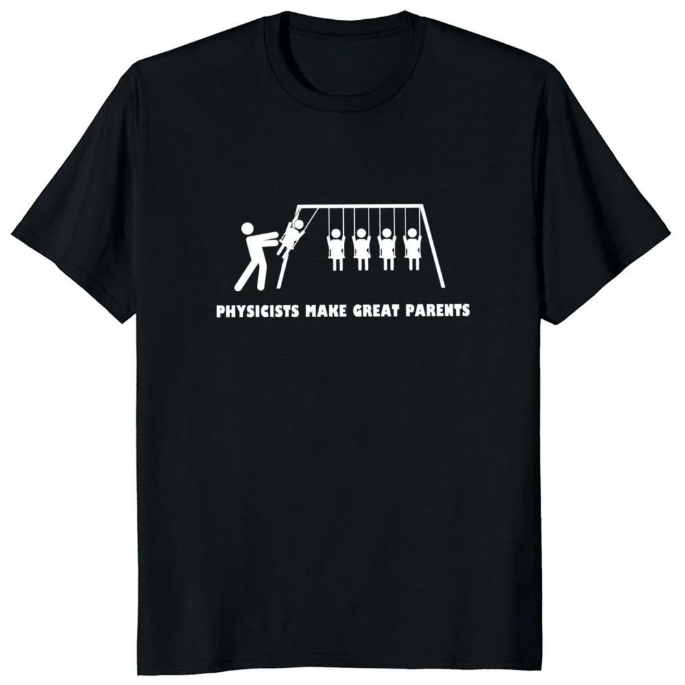 

Унисекс футболка с круглым вырезом, повседневная летняя, европейский размер, Футболка «Физики — отличные родители», Забавные научные шутки, Гик харадзюку XXXXXL чёрный