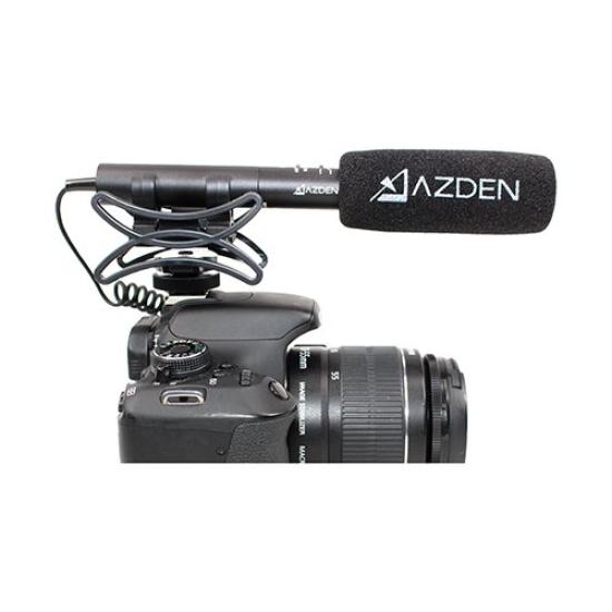 AZDEN Zewnętrzny Mikrofon Stereofoniczny Jednokierunkowy na Baterie AAA Mini Wtyczka Numer Części 001651 SMX-10 Mikrofon, Mikrofon, Zasilany, Złącze 3,5 mm,