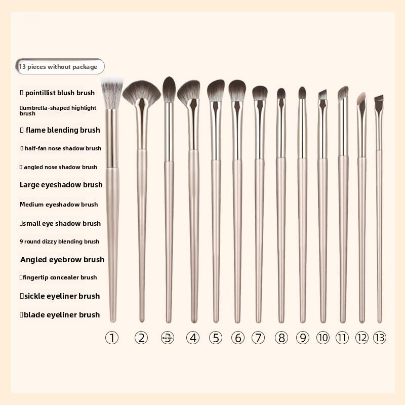 15-Piece Makeup Brush Set Loose Powder Brush Full Set Eyeshadow Brush Blush Beauty Tools Eyebrow Brush Blade Brush