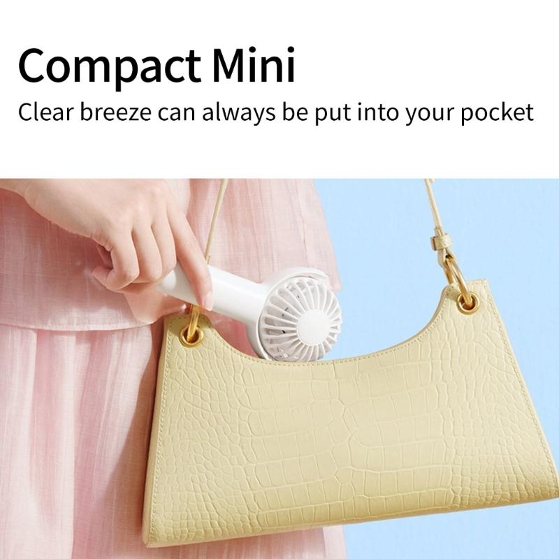 Multifuntional Handheld Fan Cooling Fan 1200mAh Powerful Electric Fan 3 Speed Setting for Travel Office and Outdoor Use