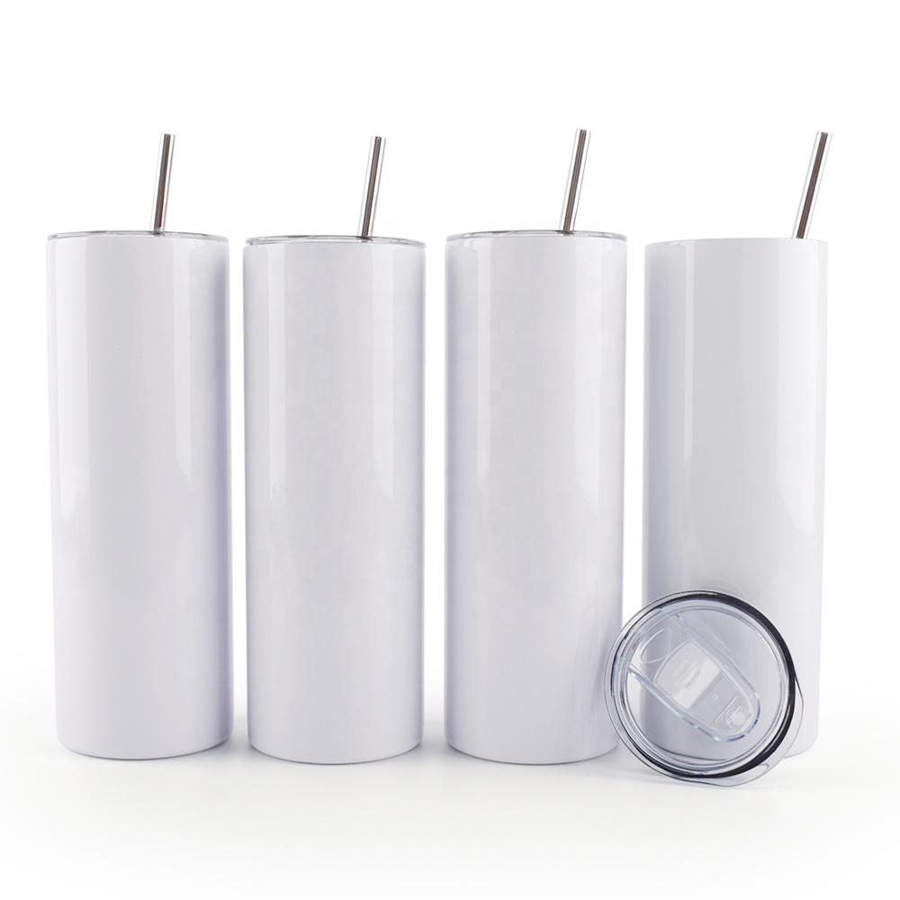 Hot Sale Stainless Steel 20 oz Blank Skinny Straight White Tumblers for Sublimation Printing 20 oz(566.99g) белый