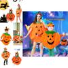 Soft And Comfortable Halloween Pumpkin Clothes With Shoes And Hat
