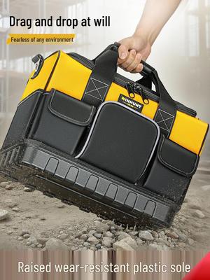 Everwinner Durable Electrician Tool Bag with Multimeter Storage