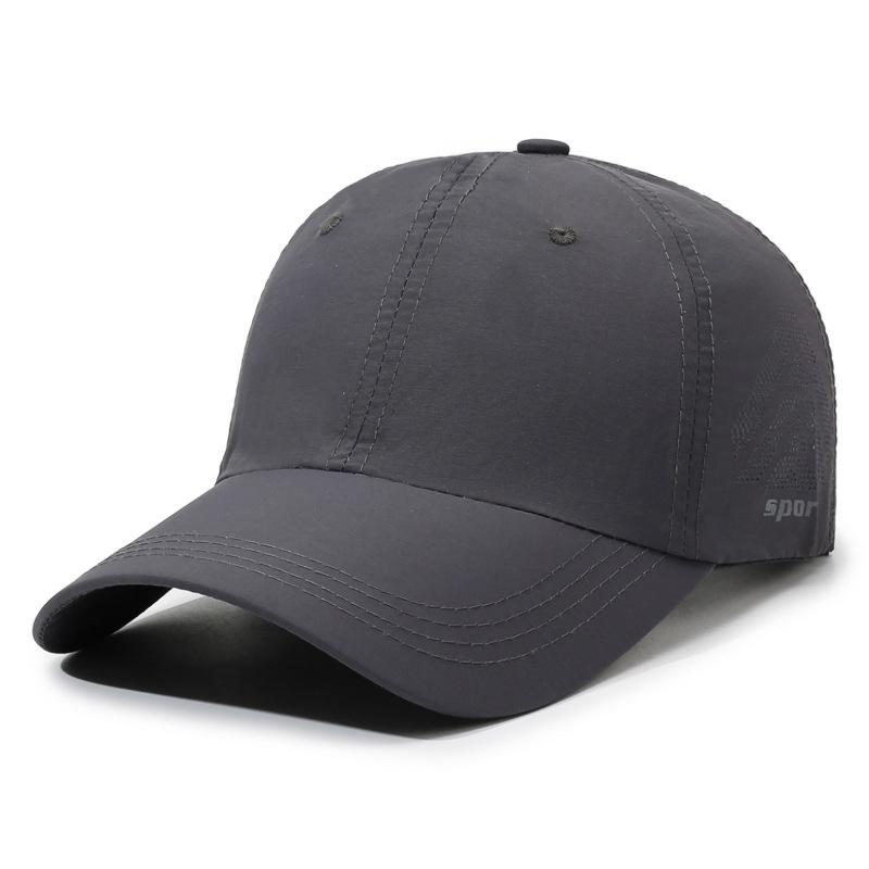 Breathable Quick-Drying Baseball Cap Unisex Outdoor Sunscreen Sports Cap темно-серого