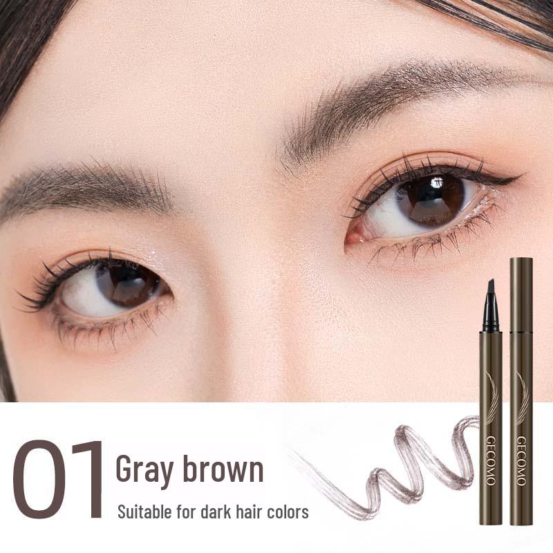 GECOMO Fine Sculpting Waterproof Brow Pencil - Long-Lasting, Defined Strokes, Sweatproof.