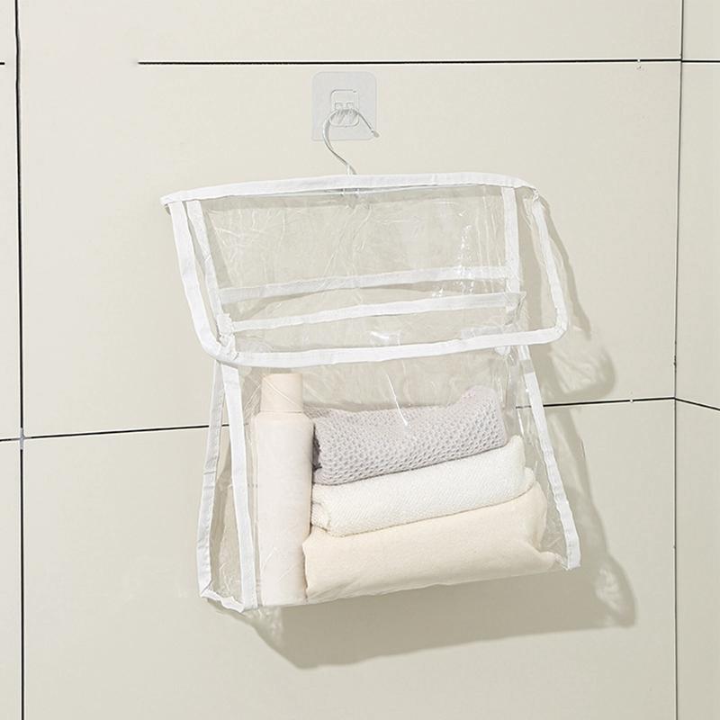 PVC Waterproof Wall Hanging Bag Towel Clothes Storage Bag Mobile Phone Bag Toiletries Organizer Bathroom Shower Accessories