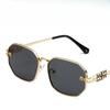 New Fashion Uv400 Polygonal Sunglasses Retro Metal Frame Neutral Outdoor Uv Protection Glasses Fashion Trend Sunglasses