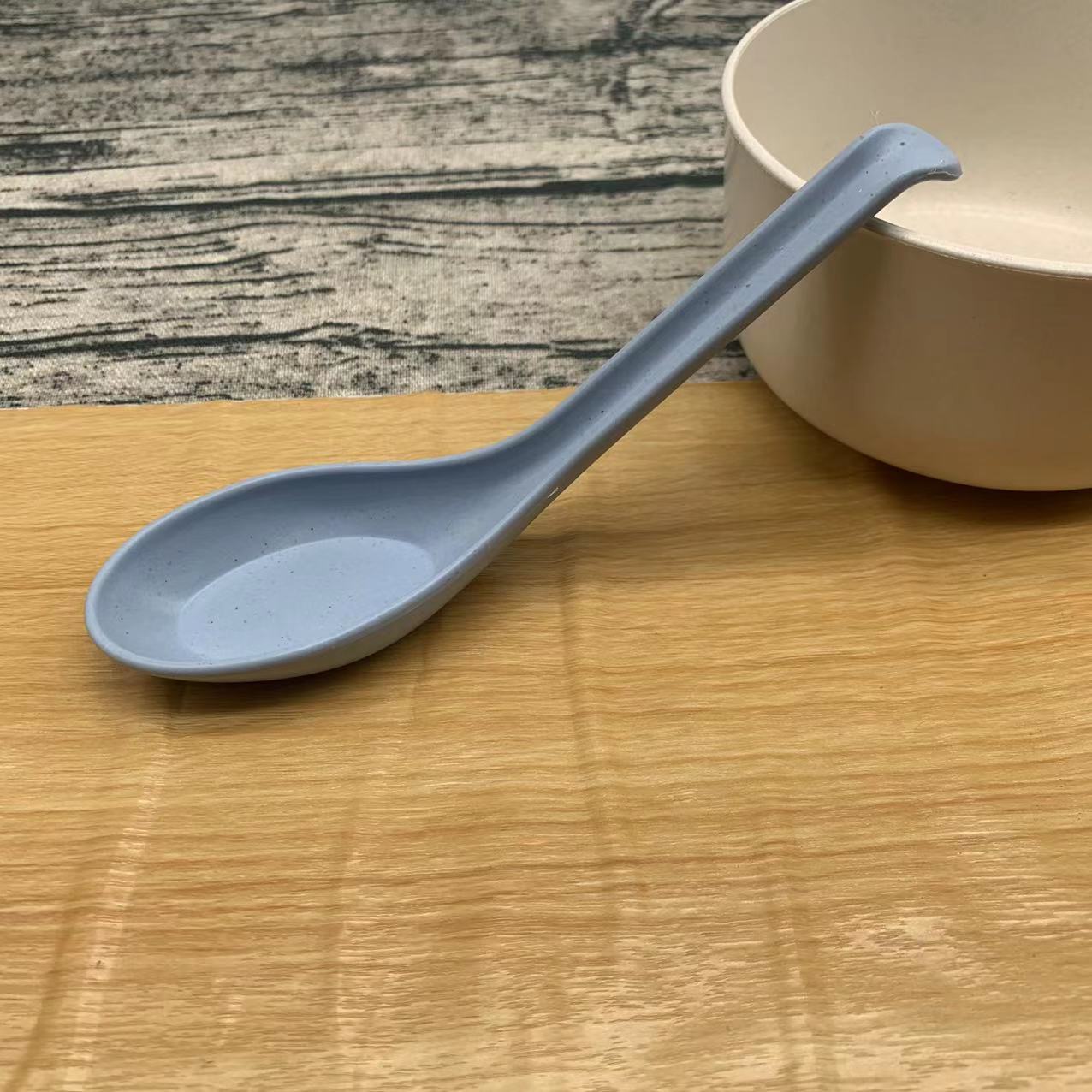 

4шт Пшенична солома Ложка Побутова Дитяча Ложка для Їжі Ложка Креативний Багатокольоровий Посуд Готель Ресторан Кухонні Аксесуари синій