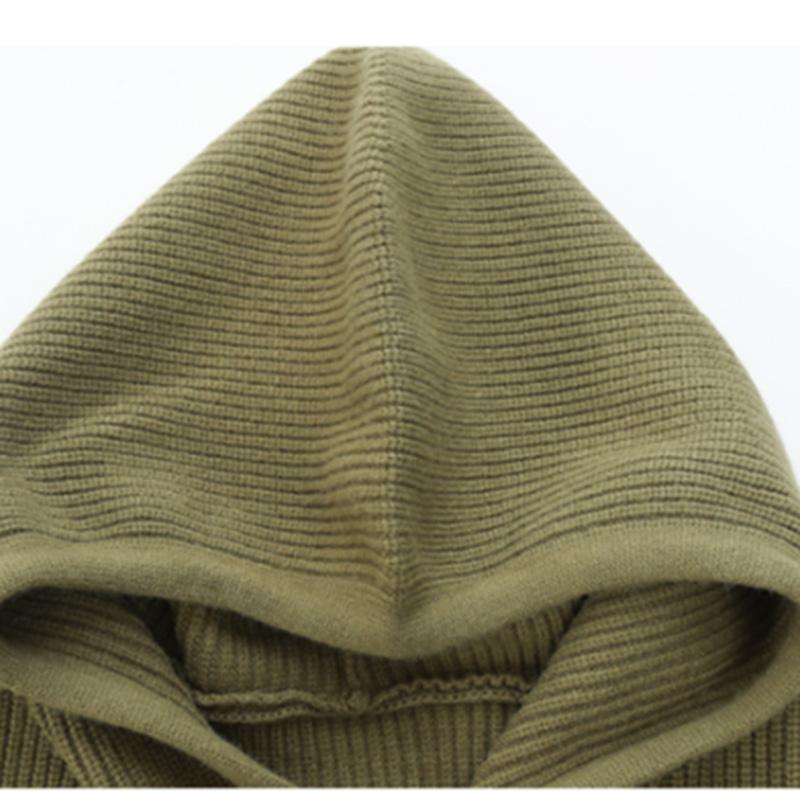 Sweater for Women Autumn Winter Thickened Pullover Warm Knitted Stretchy Long Sleeve Hooded Oversize Jumper Tops