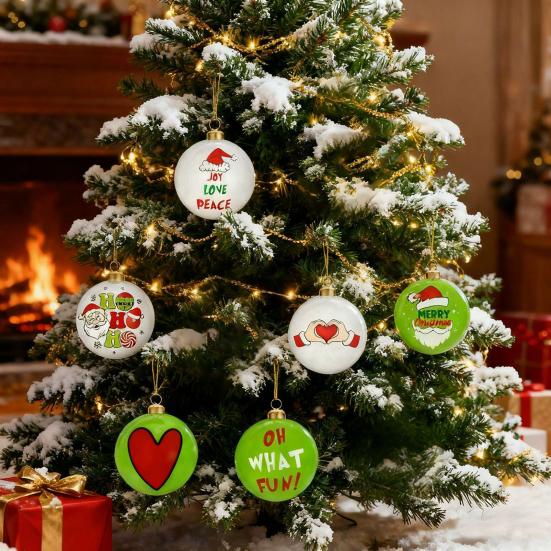 12 Stück Bruchsichere Weihnachtskugeln 2,36 Zoll Plastikkugeln Weihnachtsbaumschmuck für Innen Außen DIY Feiertagsbastelbedarf