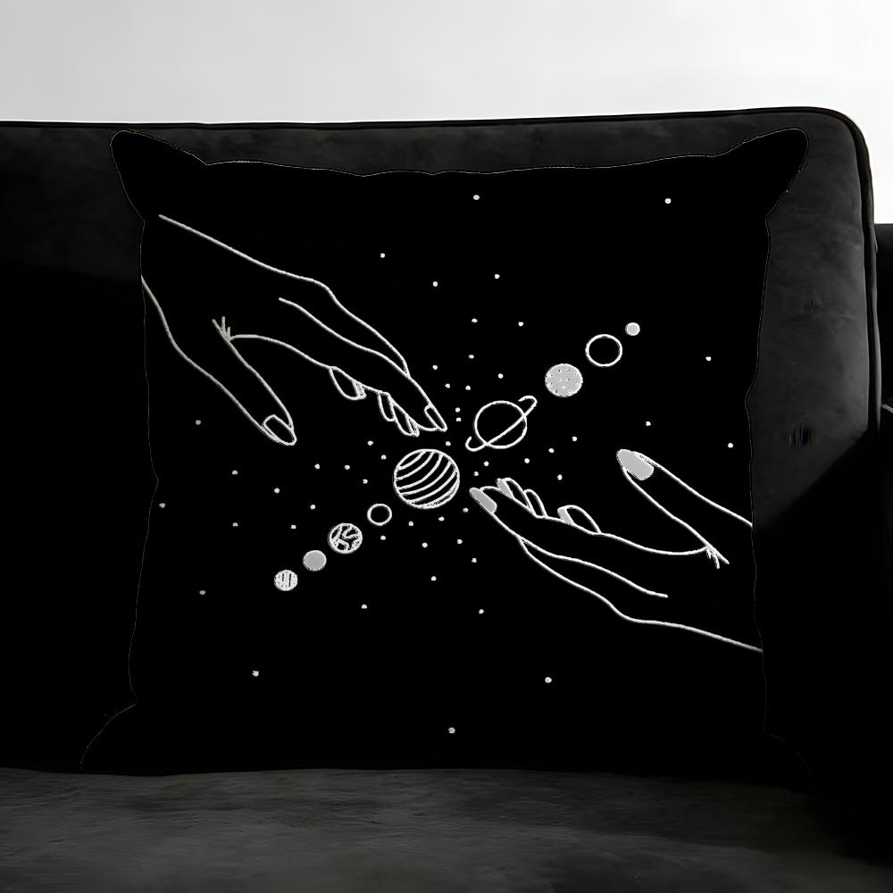 C-Celestial H-Hands Art Print Cushion Cover Pillowcase Ultra Soft Skin Friendly Fabric Cloud Like Comfort & Concealed Zipper