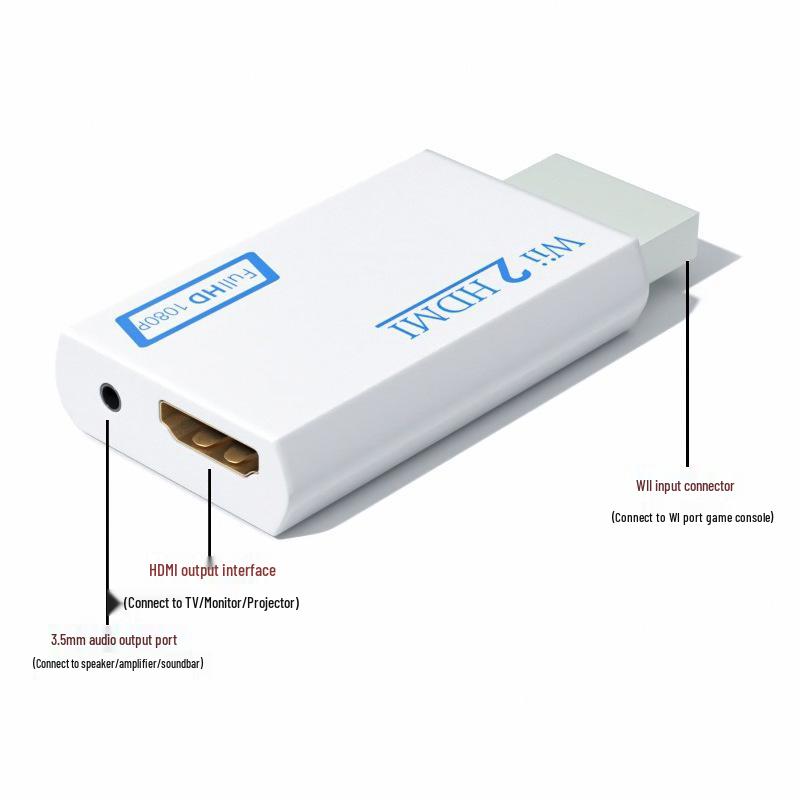 Wii To HDMI Converter: WII To HDTV Video Adapter for High-Definition Gaming