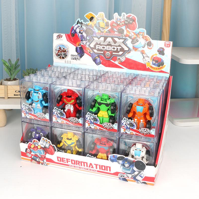 Mini Manual Transformer Robot Car Toy for Kids - Pocket-Sized Autobot Model Building Block