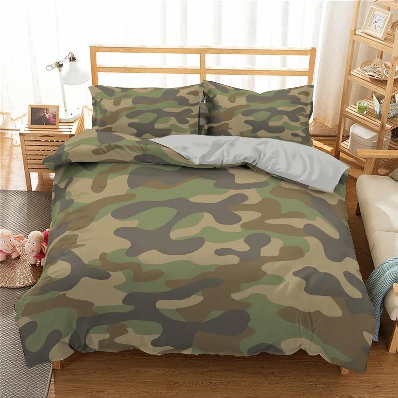 3D Tarnmuster Bettwäsche-Set Design Heimtextilien Coole Jungen Mädchen Kinder Erwachsene Bettbezug-Set Weiche Deckenbezüge Mit Kissenbezug 3 Teile