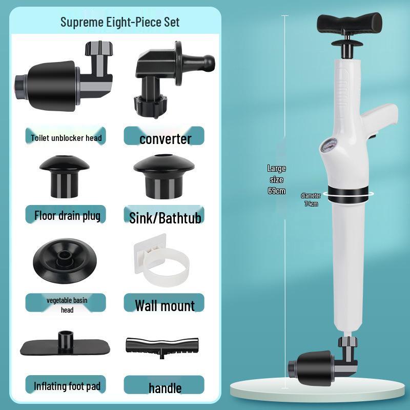 Premium Toilet & Kitchen Pipe Unclogger - One-Shot Blockage Solution Tool