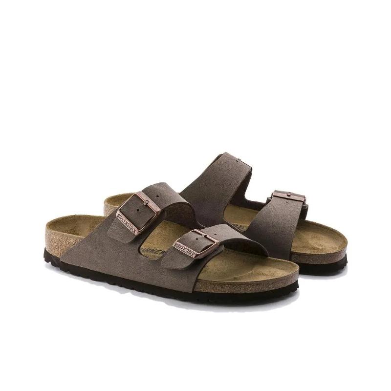 Birkenstock Arizona Unisex Soft Comfort Versatile Elevated Thick Sole Buckle Shock-absorbing Slide Sandals Mocha Brown Narrow Fit 0151183 38