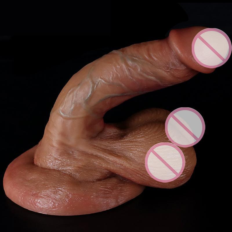 Hautgefühl, realistischer großer Dildo, flexibler Penis, Schwanz mit Saugnapf, weibliche Masturbation, Strapon-Dildo für Frauen und Männer