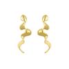 GEMCHIC Women's Gold Snake Earrings Geometric Wavy Shape Statement Jewelry