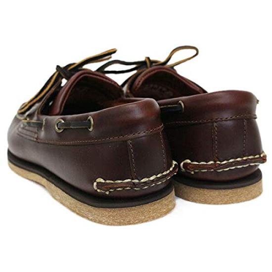 Timberland 25077 Classic Boat Deck Medium Full US9 2-Eye Shoes, Brown, Grain, (approx. 27.0cm)