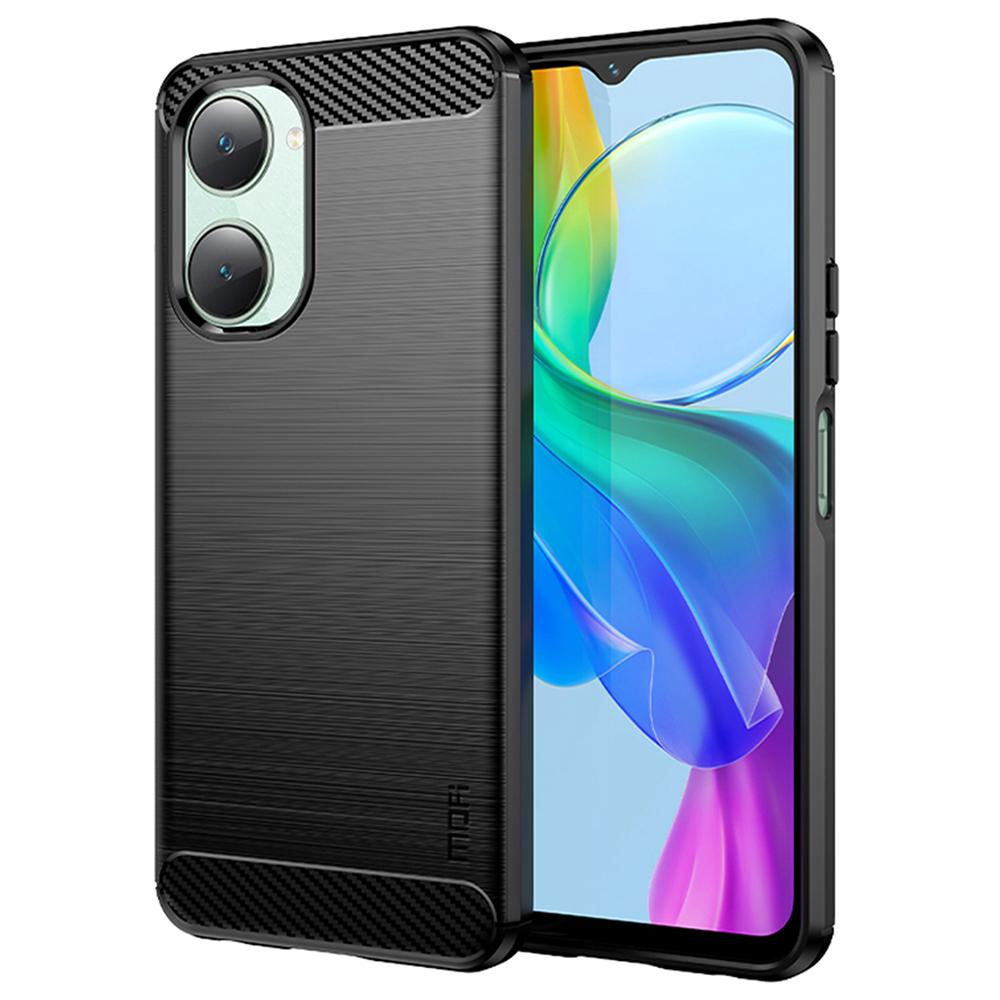 MOFI JK TPU Series-1 For vivo T3 Lite 5G Case Soft TPU Brushed Phone Cover Carbon Fiber Texture