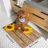 Beautiful Sunflower Print Area Rug, Soft Non-Slip Machine Washable Floor Mat for Kitchen Bathroom Entryway Home Decor