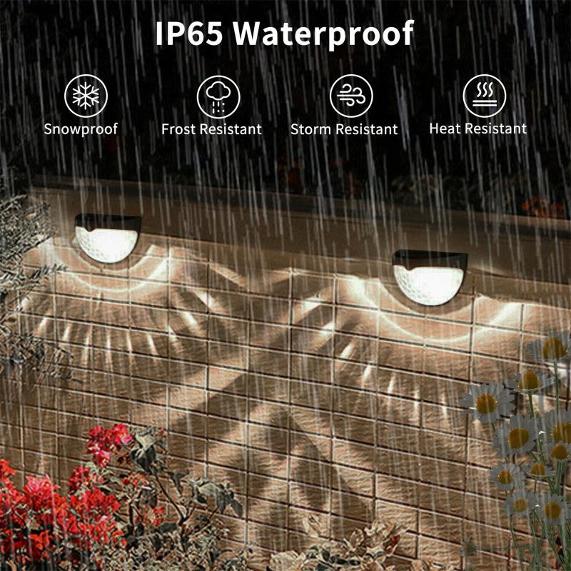 2V 100mA 6led Solar Kinkiet Wodoodporna bateria 600mAh Oświetlenie uliczne do ogrodzenia ogrodu Yard Decor