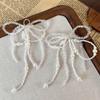 Fashionable Pearls and Silver Bead Butterfly Bowknot Pendant Portable Accessory for Parties Supplies and Office Wear