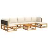 VidaXL 8-Piece Garden Sofa Set with Cushions In Acacia Wood and Rattan 3278891