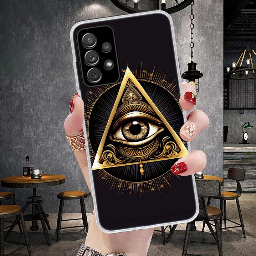 Sacred Eye of Horus Egypt Fresco Phone Case For Samsung Galaxy A13 A14 A15 A16 A17 A53 A54 A55 A56 A57 A33 A34 A35 A36 A37 A23 A