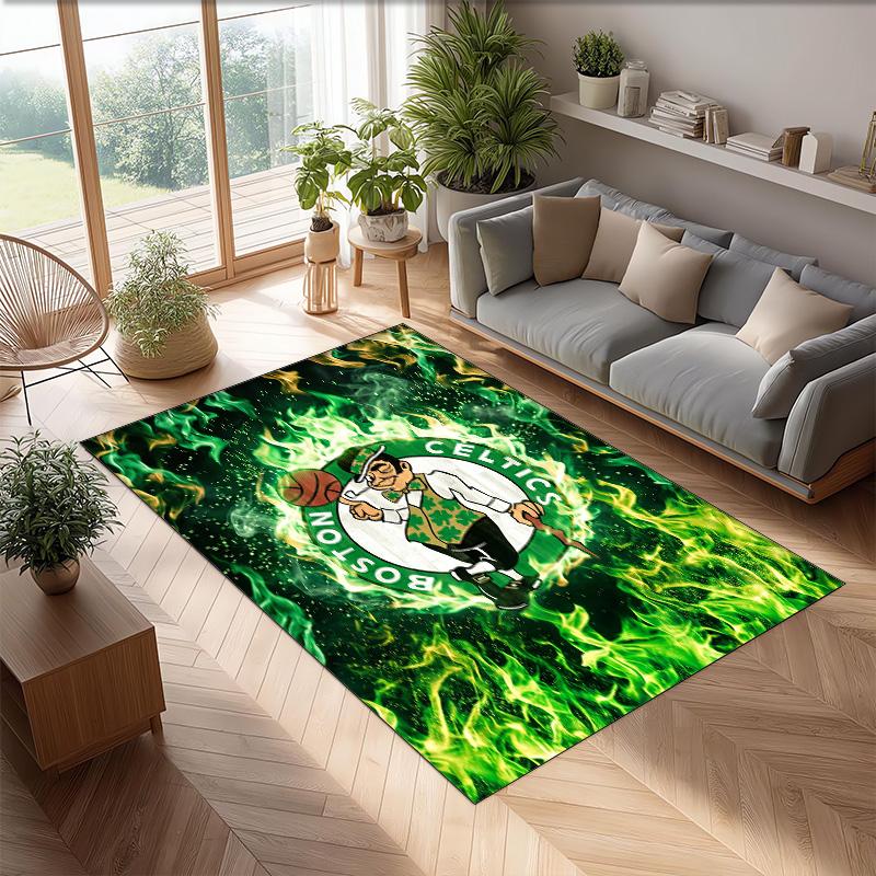 Tappeto Morbido Antiscivolo per Interni con Motivo Calcio Celtic FC, Tappetino Decorativo Sportivo per Camera da Letto