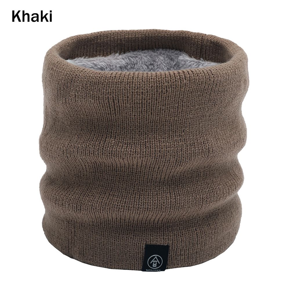 Szalik Wiatroodporny Gruby Dwuwarstwowy Zimowy Komin Dzianinowy Szalik Pętla Szaliki Ocieplacz na Szyję