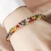 Light Luxury High-end Style Colorful Zircon Inlaid Exquisite Bracelet Niche Design Hip-hop Fashion Outfit Matching Accessories
