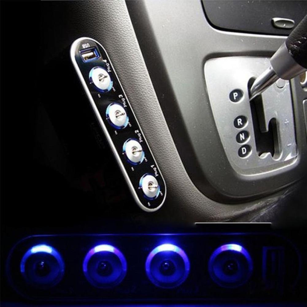 4-Way 12V Automotive Socket Splitter and Extender, Car Power Splitter