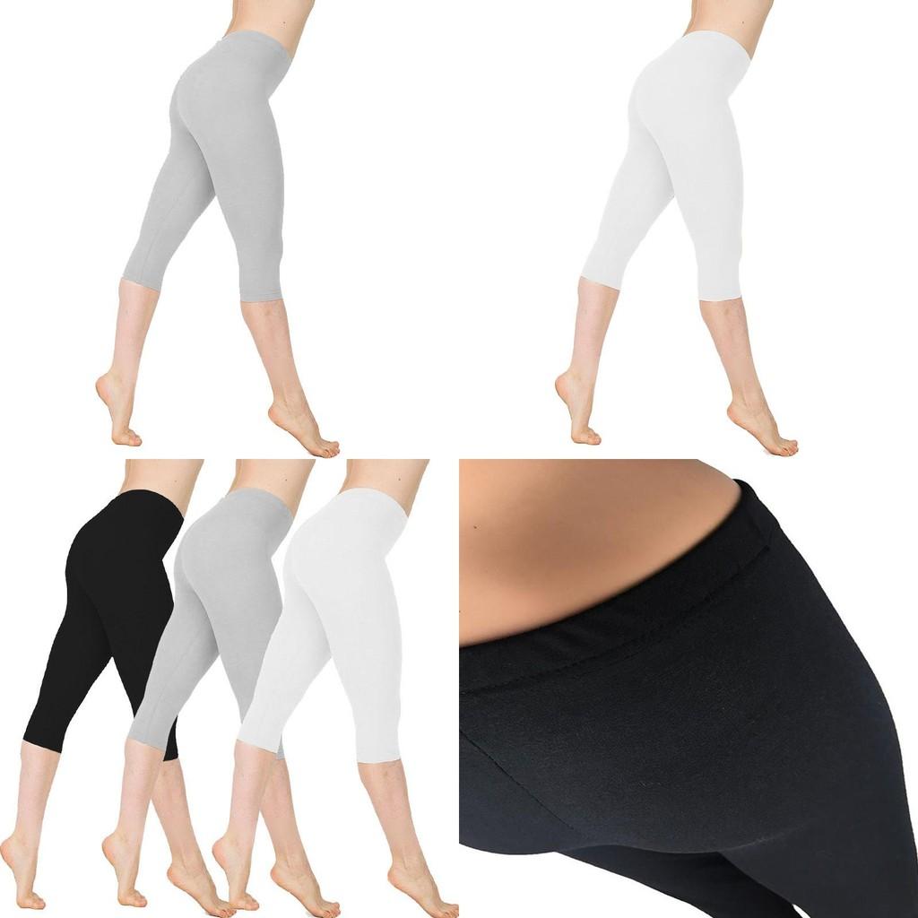 Stylish Women's Low Waist Yoga 3/4 Capri Pants For Effortless Fitness Style And Comfort