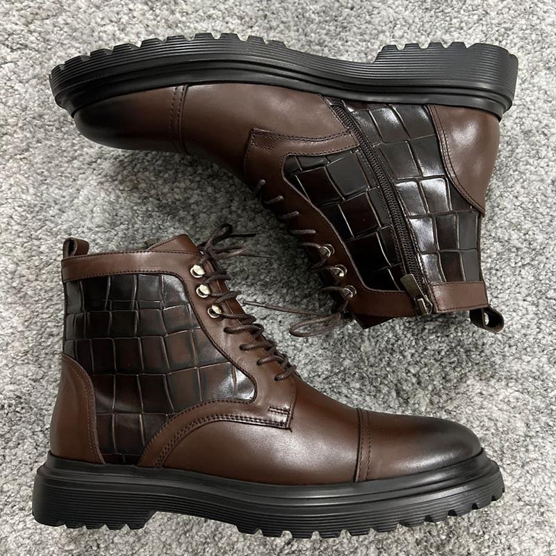 Men Boots Comfortable  Fashionable Leather Boots European Business Brand Chelsea Boots Outdoor Training Travel Boots Men 38-46